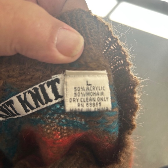 Mohair long-sleeve multicolored sweater by Knit Knit - Picture 4 of 5